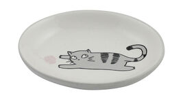 Winifred & Lily Oval Cat Dish, Cat Chasing Yarn