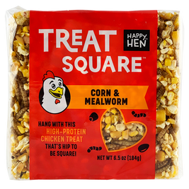 Happy Hen Treat Square Corn & Mealworm Chicken Treat, 6.5-oz
