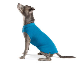 Gold Paw Stretch Fleece Dog Coat, Marine Blue, 26