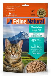 Feline Natural Beef & Hoki Feast Grain-Free Freeze-Dried Cat Food & Topper, 11-oz