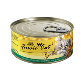 Fussie Cat Super Premium Canned Cat Food, Chicken & Vegetables