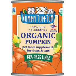 Nummy Tum-Tum Pure Organic Pumpkin Canned Dog & Cat Supplement, 15-oz