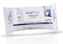 TrueBlue Fresh Fur Body & Paw Wipes for Cats, Milk & Honeysuckle, 100-count