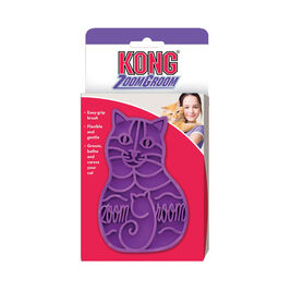 Kong ZoomGroom Rubber Cat Brush, Raspberry