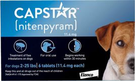 Capstar Oral Flea Treatment for Dogs 2-25 lbs, 6-pack