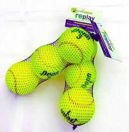 Green Planet Pet Products Replay Repurposed Tennis Balls for Dogs, 3-pack