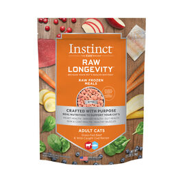 Instinct Raw Longevity Grass-Fed Beef & Wild-Caught Cod Frozen Raw Bites Cat Food, 2.5-lbs