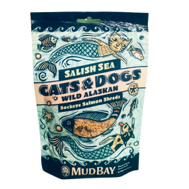 Mud Bay Salish Sea Sockeye Salmon Shreds Cat Treats, 5-oz