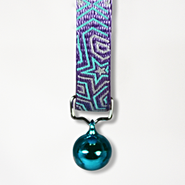 Goli Design Star Gazer Reflective Cat Collar, Blue on Purple