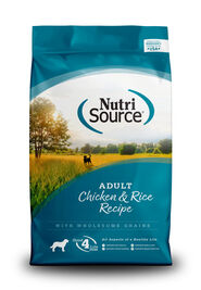 NutriSource Grain Inclusive Dry Dog Food, Adult, Chicken & Rice