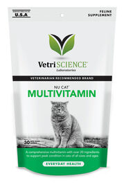 VetriScience NuCat Multivitamin Soft Chews Cat Supplement, 30-count