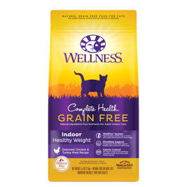 Wellness Complete Health Grain-Free Indoor Healthy Weight, Deboned Chicken & Turkey Meal Recipe Dry Cat Food, 5.5-lb
