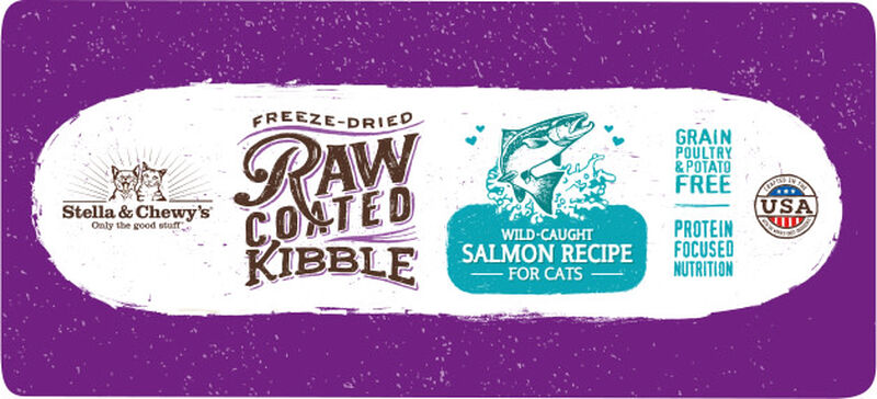 Stella & Chewy's Raw Coated Kibble Wild Caught Salmon Recipe Grain-Free Dry Cat Food, 5-lb
