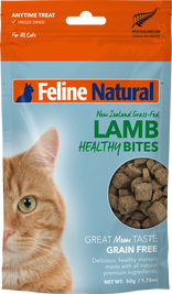 Feline Natural Healthy Bites Lamb Cat Treat, 1.76-oz