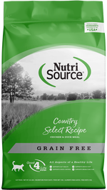 NutriSource Grain Free Country Select Entree Dry Cat Food, 6.6-lb