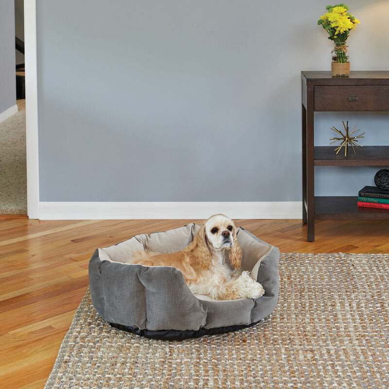 Midwest Quiet Time Tulip Dog Bed, Gray, Small