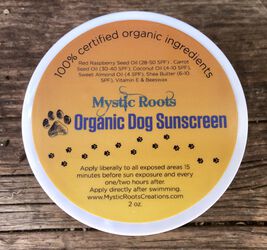 Mystic Roots Creations Organic Sunscreen for Dogs, 2-oz