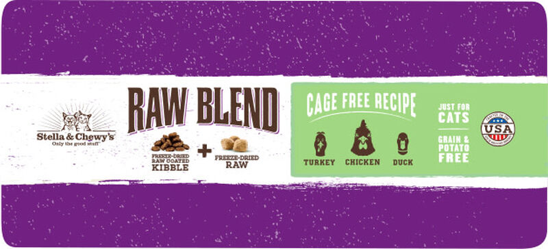 Stella & Chewy's Raw Blend Cage-Free Poultry Recipe Dry Cat Food, 5-lb