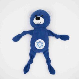 ZippyPaws Holiday Hanukkah Corduroy Cuddlerz Bear Dog Toy