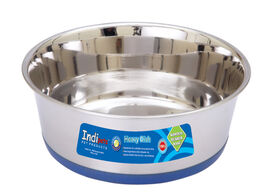 Indipets Heavy Dish with Rubber Base Dog Bowl, 16-oz