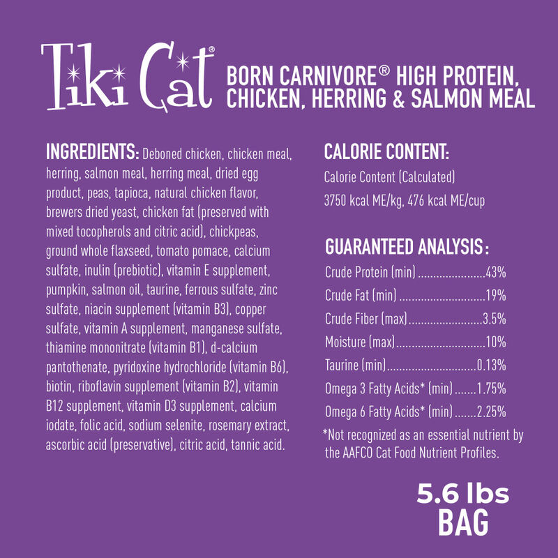 Tiki Cat Born Carnivore Chicken, Herring & Salmon Meal