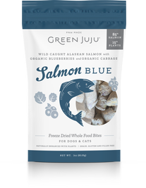 Green Juju Salmon Blue Freeze-Dried Dog & Cat Treats, 3-oz