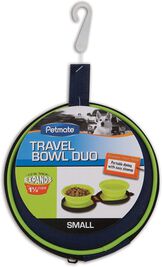 Petmate Silicone Travel Dog Bowl Duo, Small