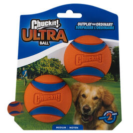Chuckit! Ultra Rubber Ball Dog Toy, 2 pack, Medium, 2 pack