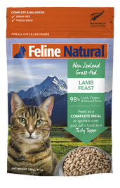 Feline Natural Lamb Feast Grain-Free Freeze-Dried Cat Food & Topper, 11-oz