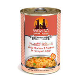 Weruva Dog Classic Jammin' Salmon with Chicken & Salmon in Pumpkin Soup Grain-Free Wet Dog Food, 14-oz