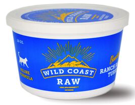 Wild Coast Raw Free Range Turkey Raw Frozen Cat Food, 16-oz