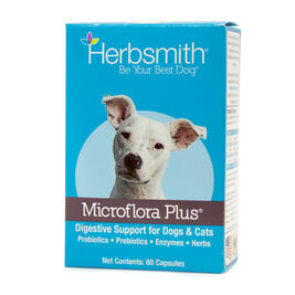 Herbsmith Microflora Plus Digestive Support Capsules Dog & Cat Supplement, 60-count