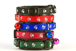 Buddy Cat Reflective Paw Cat Collar, Red