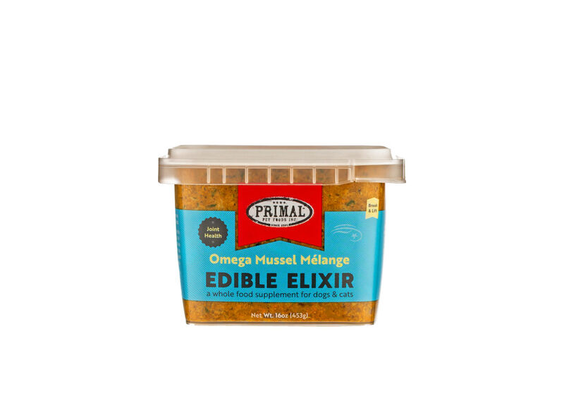 Primal Edible Elixir Omega Mussel Melange Joint Health, Frozen Dog & Cat Food Topper, 16-oz