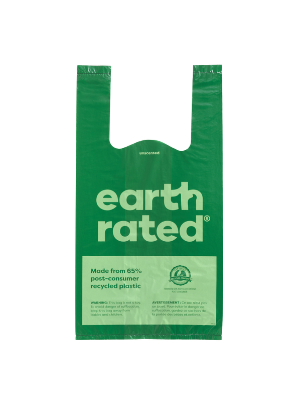 Earth Rated Easy-Tie Dog Poop Bags with Handle, Unscented, 120-count