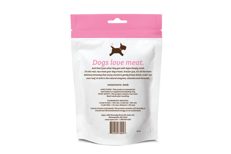 Sojos Simply Lamb Freeze-Dried Dog Treats, 4-oz bag