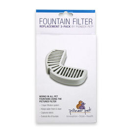 Pioneer Pet Ceramic & Stainless Steel Pet Fountain Replacement Filters, 3-pack