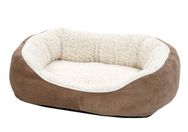 Midwest Quiet Time Cuddle Pet Bed, Taupe, Small