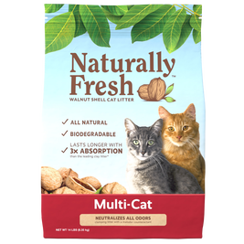 Naturally Fresh Multi-Cat Walnut Shell Cat Litter, 14-lb