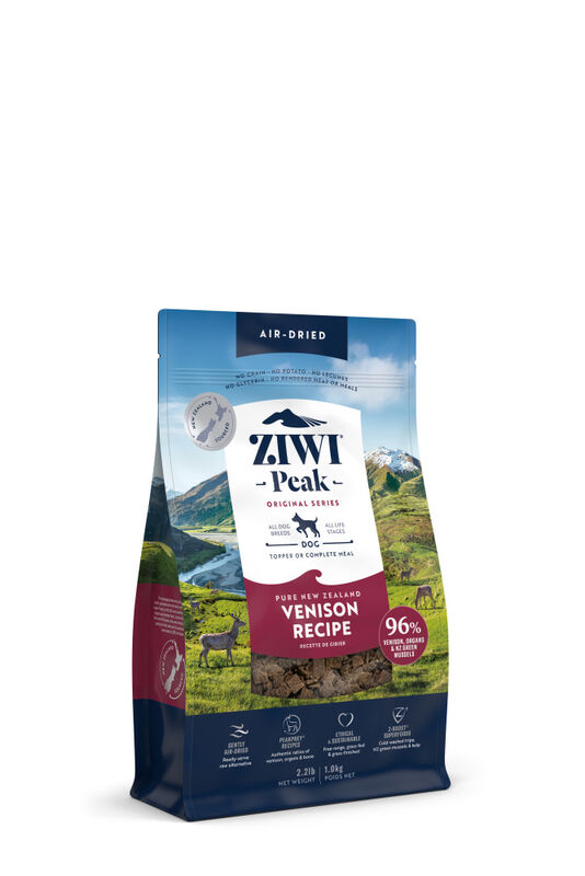 Ziwi Peak Dog Venison Recipe Grain-Free Air-Dried Dog Food, 2.2-lb
