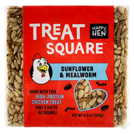 Happy Hen Treat Square Sunflower & Mealworm Chicken Treat, 5.5-oz