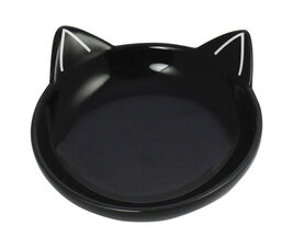 Winifred & Lily Cat Silhouette Cat Dish, Black