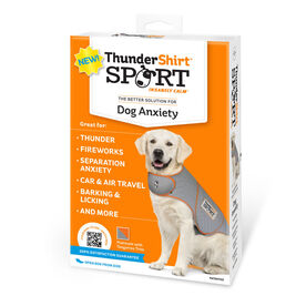 ThunderShirt SPORT Platinum Anxiety & Calming Solution for Dogs, Heather Grey, XX-Small