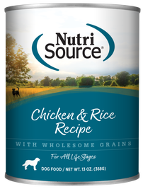 NutriSource Grain Inclusive Canned Dog Food, Chicken & Rice