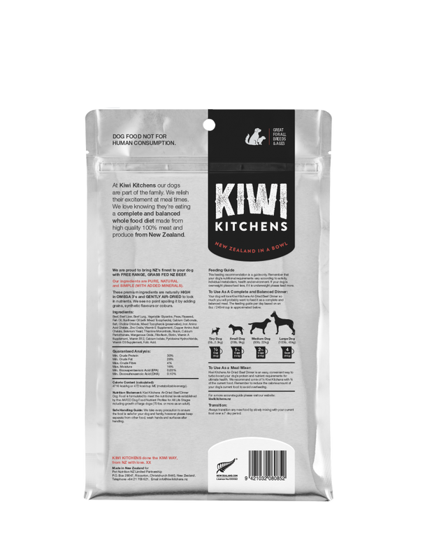 Kiwi Kitchens Gently Air-Dried Beef Dinner