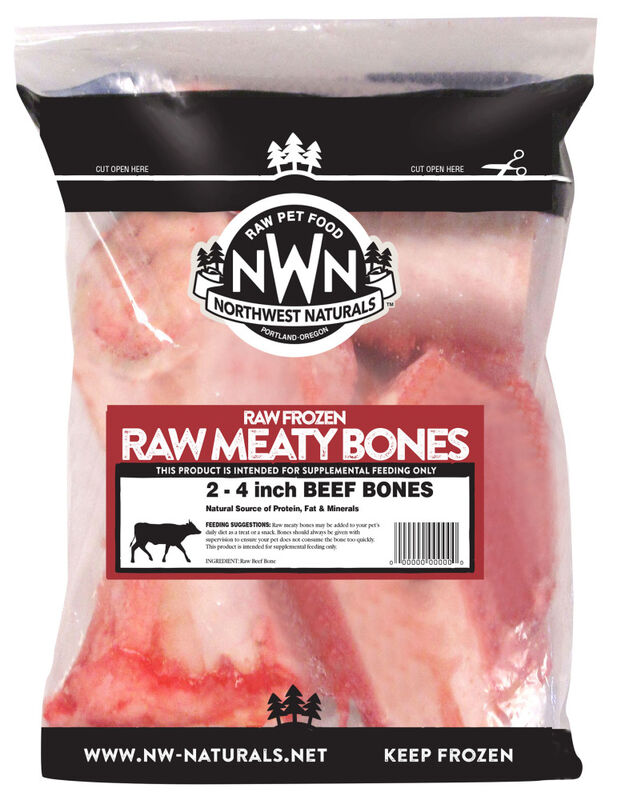 Northwest Naturals Raw Frozen 4" Beef Bone Dog Treats, 2-pk