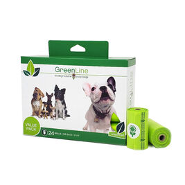 GreenLine Pet Supply Dog Poop Bag Rolls, 8 Rolls, 96-count