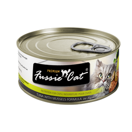 Fussie Cat Premium Canned Cat Food, Tuna & Mussel