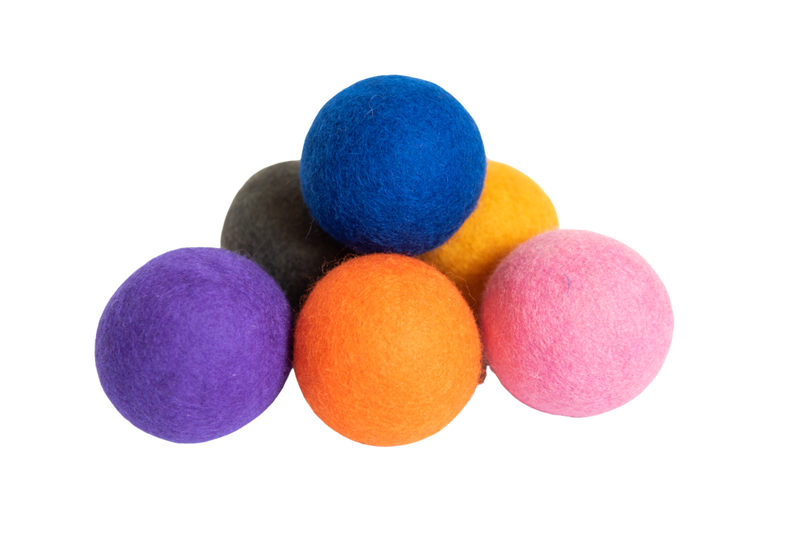 Mud Bay Felt Ball Cat Toy, Assorted Colors, Small