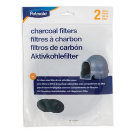 Petmate Booda Litter Box Charcoal Filters for Clean Step Litter Dome, 2-count